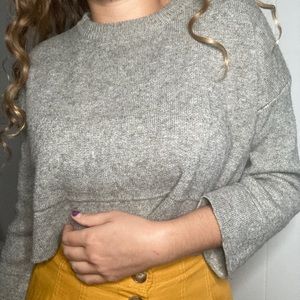 Shaci Blue grey cropped sweater - S